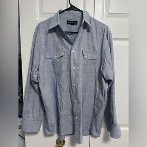 Beverly Hills Polo Club Light Gray Casual Shirt Men’s Large